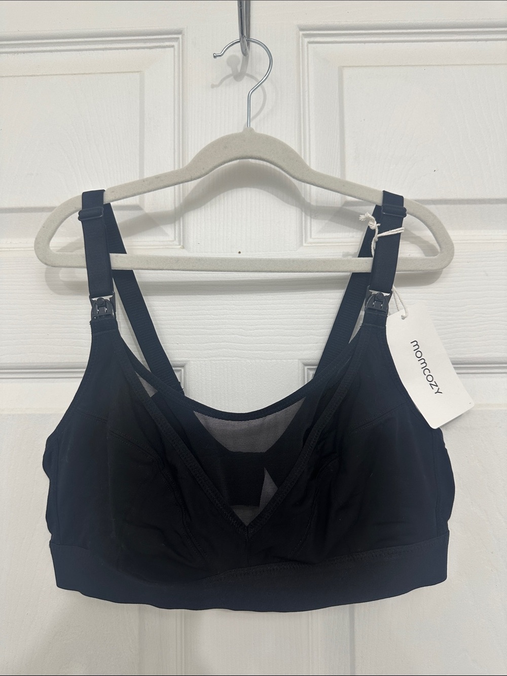 Momcozy Black Nursing & Sleep Bra with Easy-Access Clips